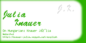 julia knauer business card